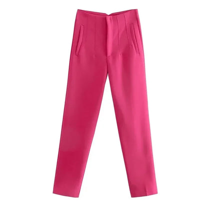 Women's High Waist Office Pants With Formal Pencil Trouser Fashion Style