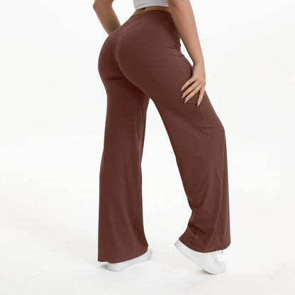 SoftMotion Straight Leg Yoga Pants With Mid Waist Comfortable Sportswear Design