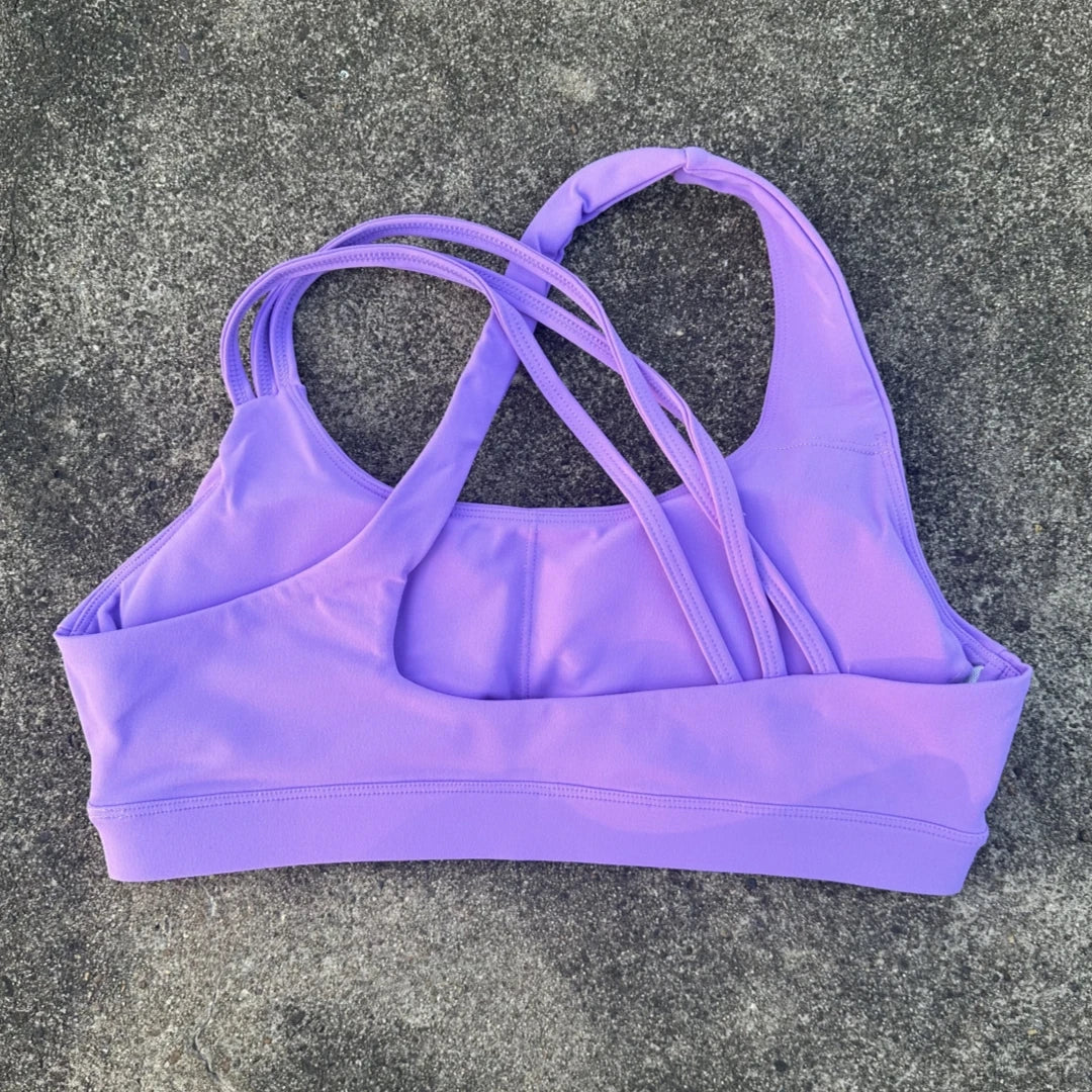 Women Cross Back Sports Bra With Chest Pad For Yoga Training