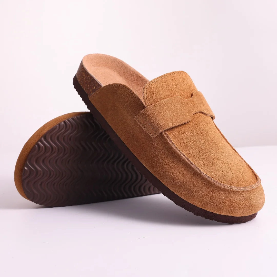 Women Cork Suede Clogs With Arch Support And Antislip Outdoor Comfort