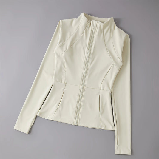 Women Yoga Windbreaker Sports Jacket With Long Sleeve Workout Comfort Design