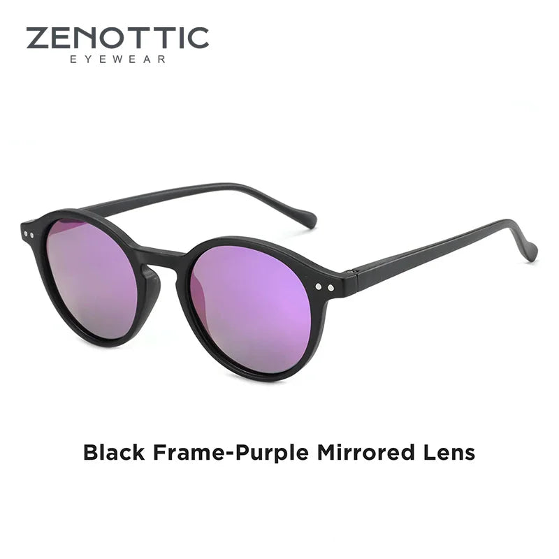 Retro Round Polarized Sunglasses With UV400 Vintage Fashion Style Design Features