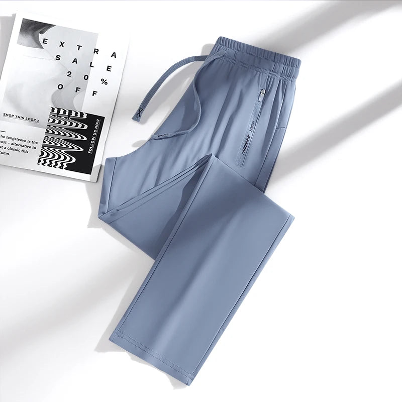 Quick Dry Breathable Ice Silk Pants For Casual Sports And Comfort