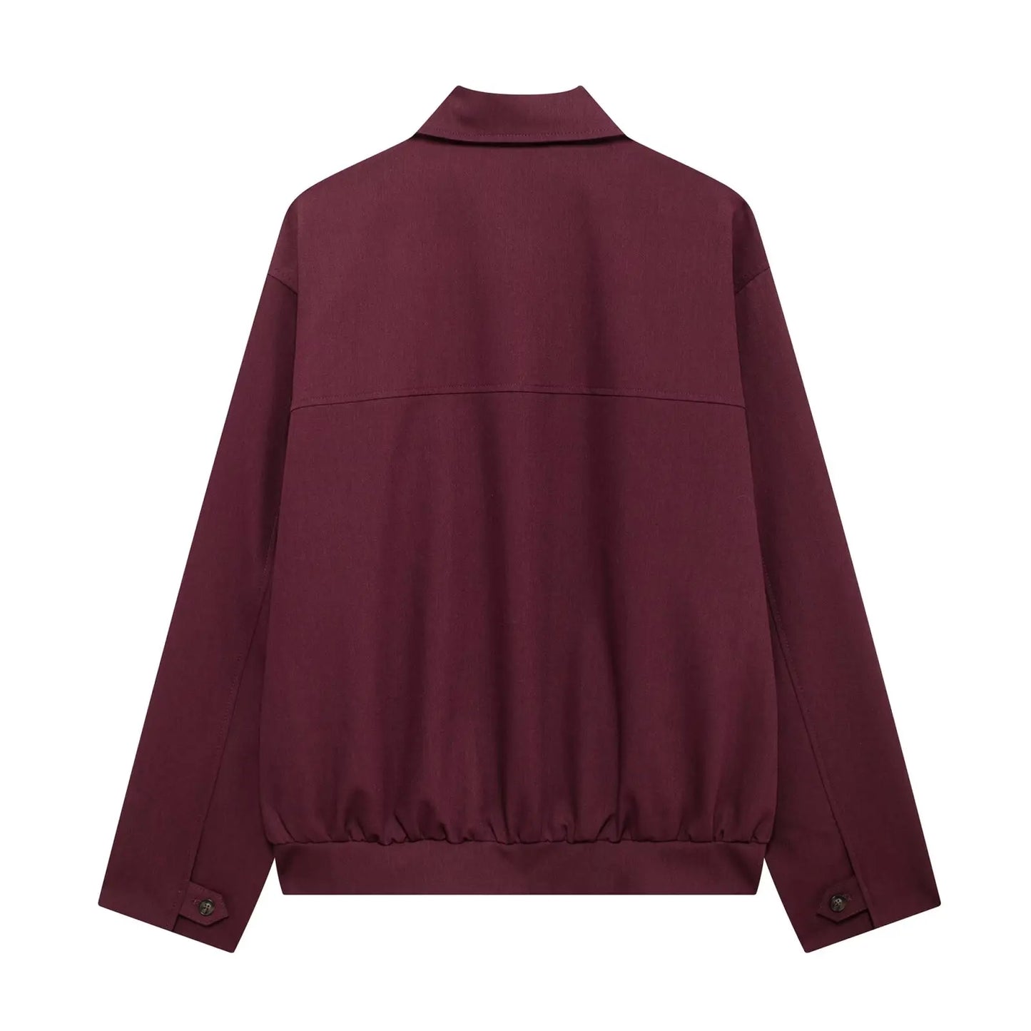 Women's Zipper Bomber Jacket With Loose Retro Fall Fashion Style Design