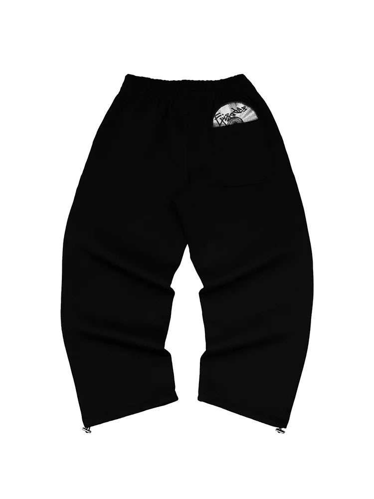 Retro Streetwear Hoodie Sweatpants Set For Men
