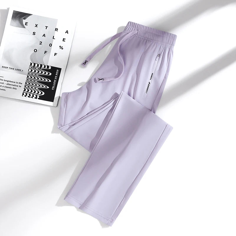 Quick Dry Breathable Ice Silk Pants For Casual Sports And Comfort