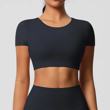 Women's Padded Running Sports Shirt For Yoga Fitness And Gym Training