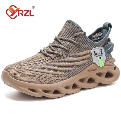 Breathable Mesh Running Sneakers With Shock Absorption For Outdoor Sports Activities