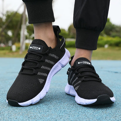 Mens Breathable Mesh Running Shoes With Soft Sole Outdoor Comfort Design