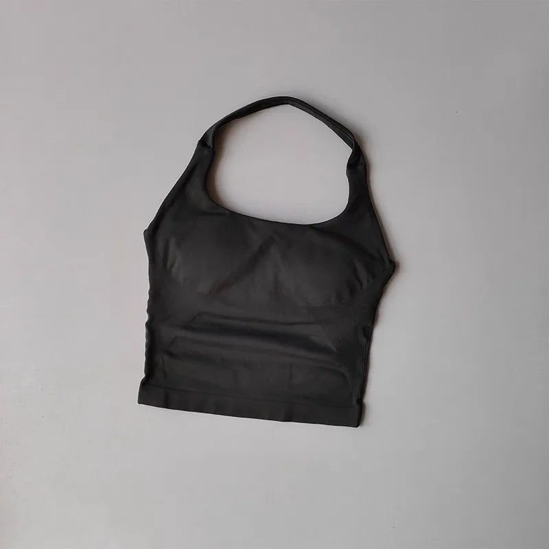 Halter Yoga Sports Vest With Shockproof Support For Fitness Training Activities