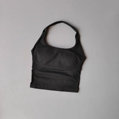 Halter Yoga Sports Vest With Shockproof Support For Fitness Training Activities
