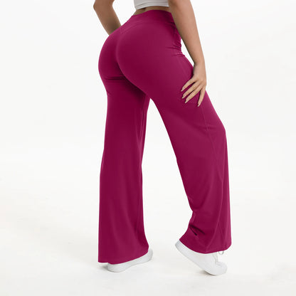 SoftMotion Straight Leg Yoga Pants With Mid Waist Comfortable Sportswear Design