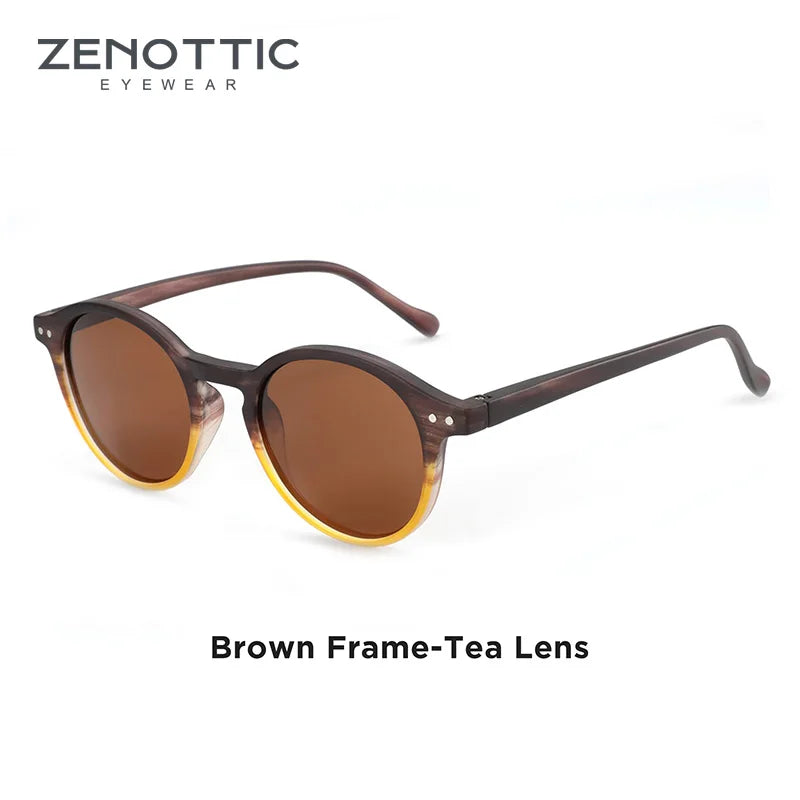Retro Round Polarized Sunglasses With UV400 Vintage Fashion Style Design Features