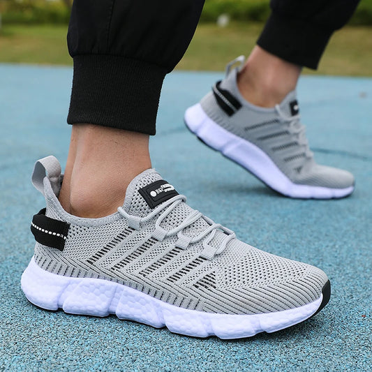 Mens Breathable Mesh Running Shoes With Soft Sole Outdoor Comfort Design