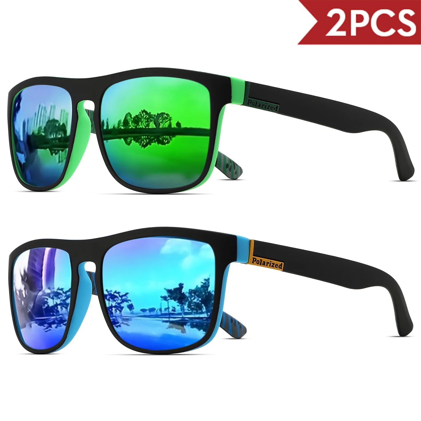 Polarized Sports Sunglasses With UV400 Lightweight Frame For Outdoor Activities