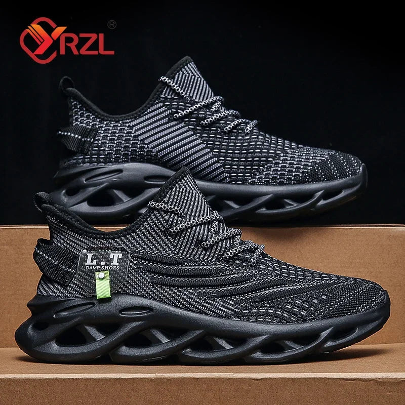 Breathable Mesh Running Sneakers With Shock Absorption For Outdoor Sports Activities
