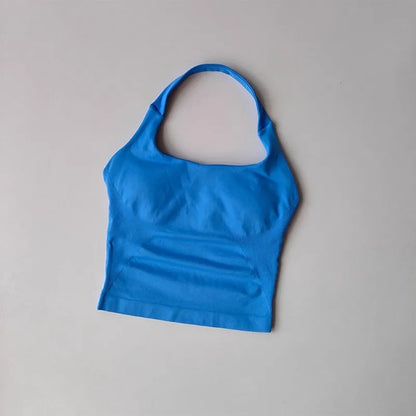 Halter Yoga Sports Vest With Shockproof Support For Fitness Training Activities