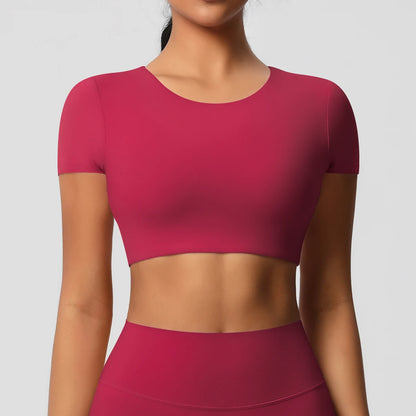 Women's Padded Running Sports Shirt For Yoga Fitness And Gym Training
