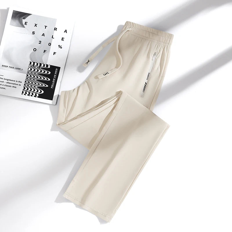 Quick Dry Breathable Ice Silk Pants For Casual Sports And Comfort