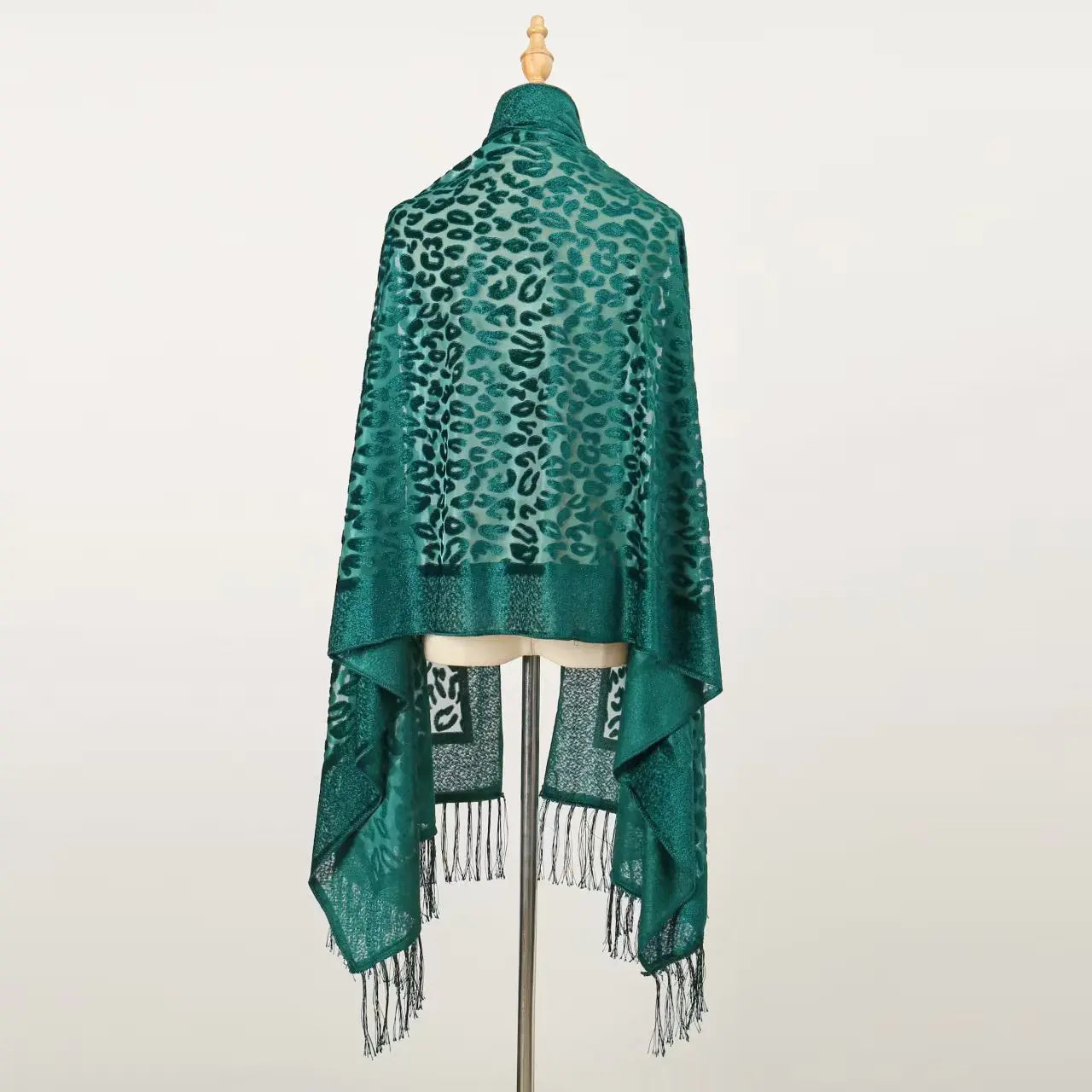 Women's Floral Lace Silk Scarf With Elegant Gradient Fashion Design Style