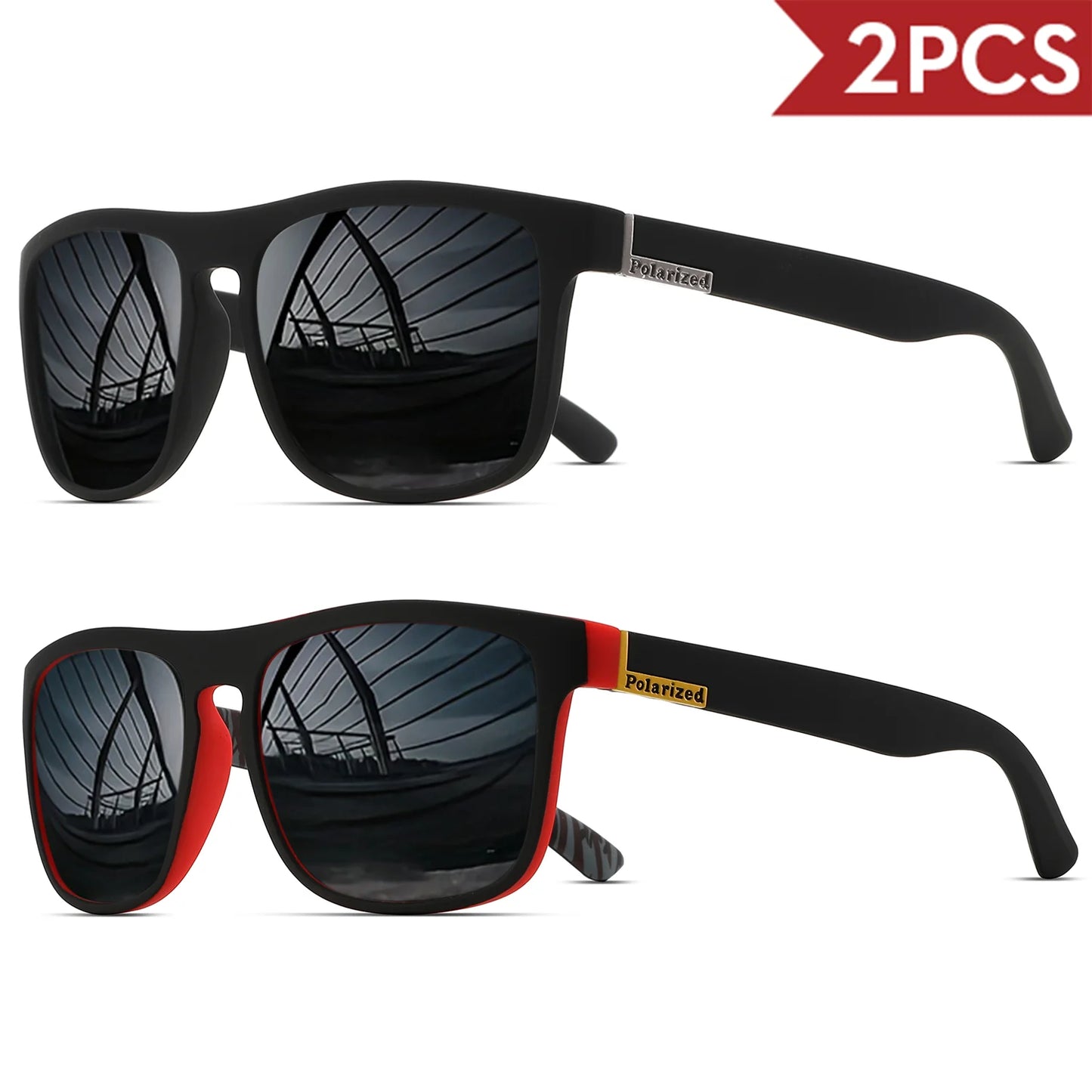 Polarized Sports Sunglasses With UV400 Lightweight Frame For Outdoor Activities