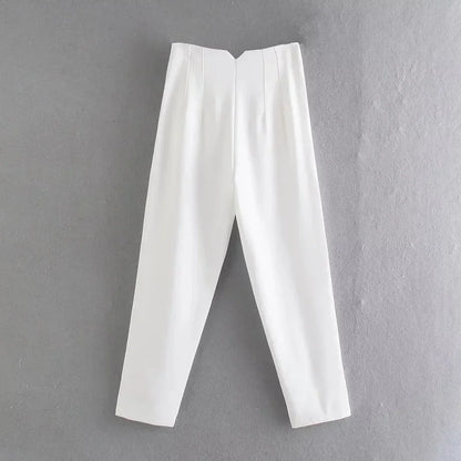 Women's High Waist Office Pants With Formal Pencil Trouser Fashion Style