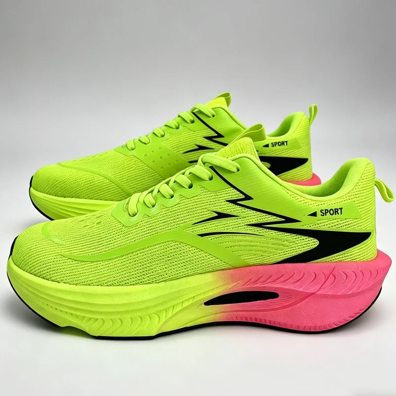 Breathable Lightweight Marathon Running Shoes With Air Cushion And Carbon Support