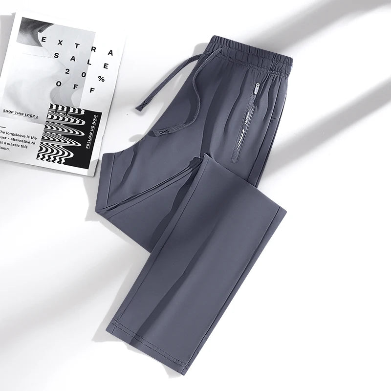 Quick Dry Breathable Ice Silk Pants For Casual Sports And Comfort