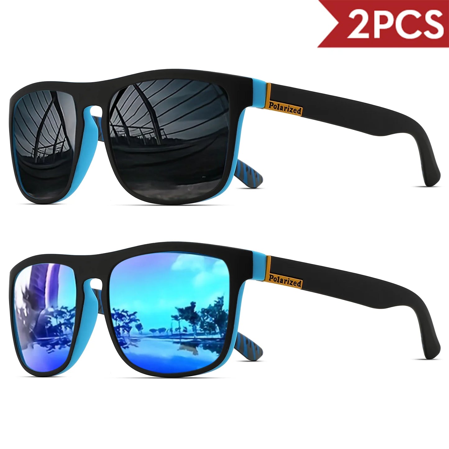 Polarized Sports Sunglasses With UV400 Lightweight Frame For Outdoor Activities