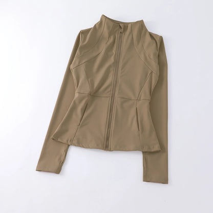 Women Yoga Windbreaker Sports Jacket With Long Sleeve Workout Comfort Design