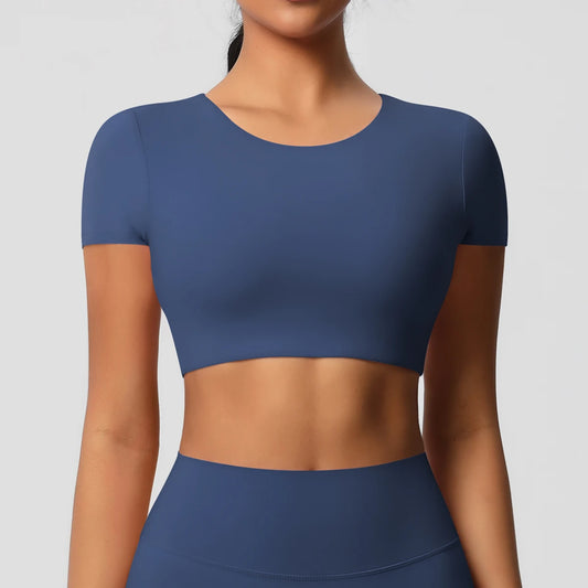 Women's Padded Running Sports Shirt For Yoga Fitness And Gym Training