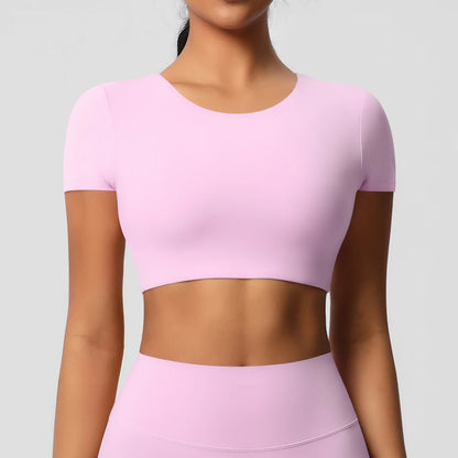 Women's Padded Running Sports Shirt For Yoga Fitness And Gym Training