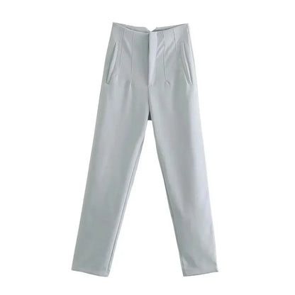 Women's High Waist Formal Pants With Elegant Office Fashion Style Design