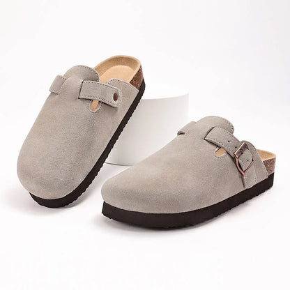 Women Cork Suede Clogs With Arch Support And Antislip Outdoor Comfort