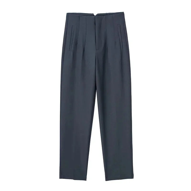 Women's High Waist Formal Pants With Elegant Office Fashion Style Design