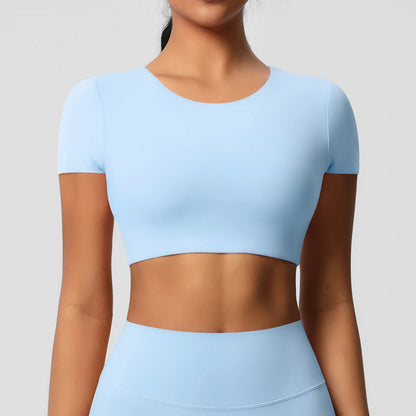 Women's Padded Running Sports Shirt For Yoga Fitness And Gym Training
