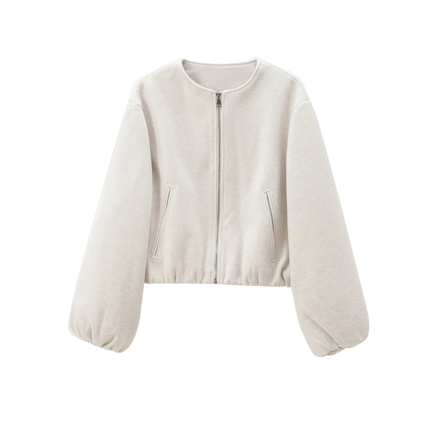 Women's Black Bomber Jacket With Cropped Varsity Winter Fashion Style Design