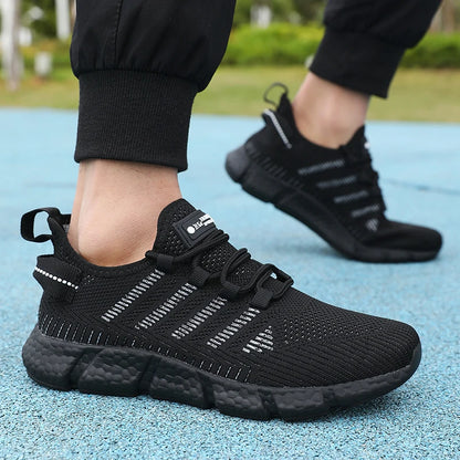Mens Breathable Mesh Running Shoes With Soft Sole Outdoor Comfort Design