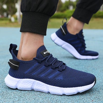 Mens Breathable Mesh Running Shoes With Soft Sole Outdoor Comfort Design