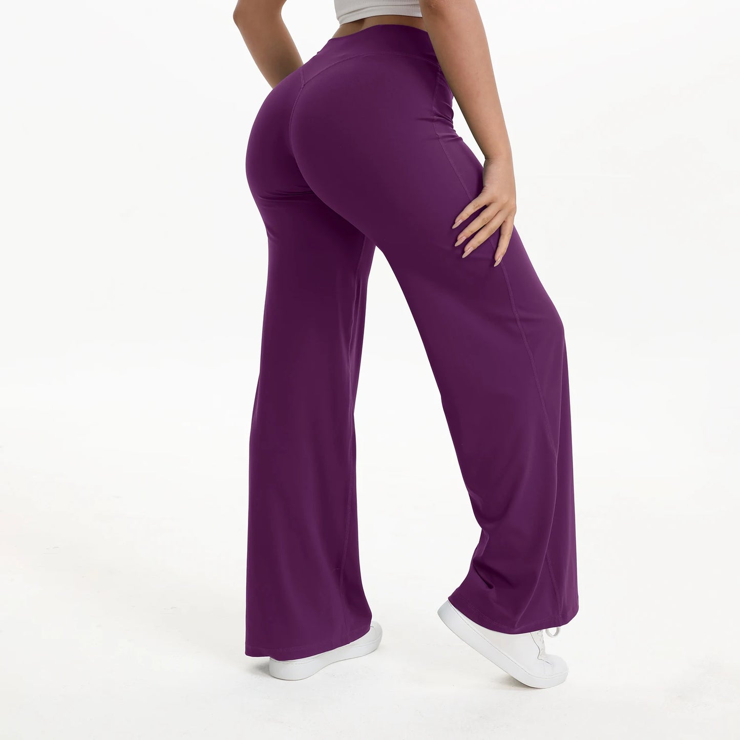 SoftMotion Straight Leg Yoga Pants With Mid Waist Comfortable Sportswear Design
