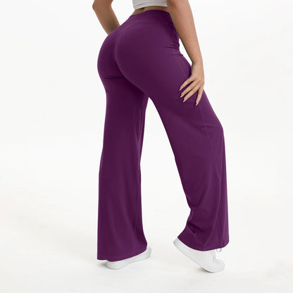 SoftMotion Straight Leg Yoga Pants With Mid Waist Comfortable Sportswear Design