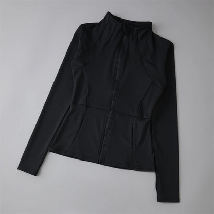 Women Yoga Windbreaker Sports Jacket With Long Sleeve Workout Comfort Design