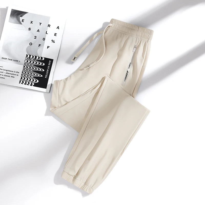 Quick Dry Breathable Ice Silk Pants For Casual Sports And Comfort