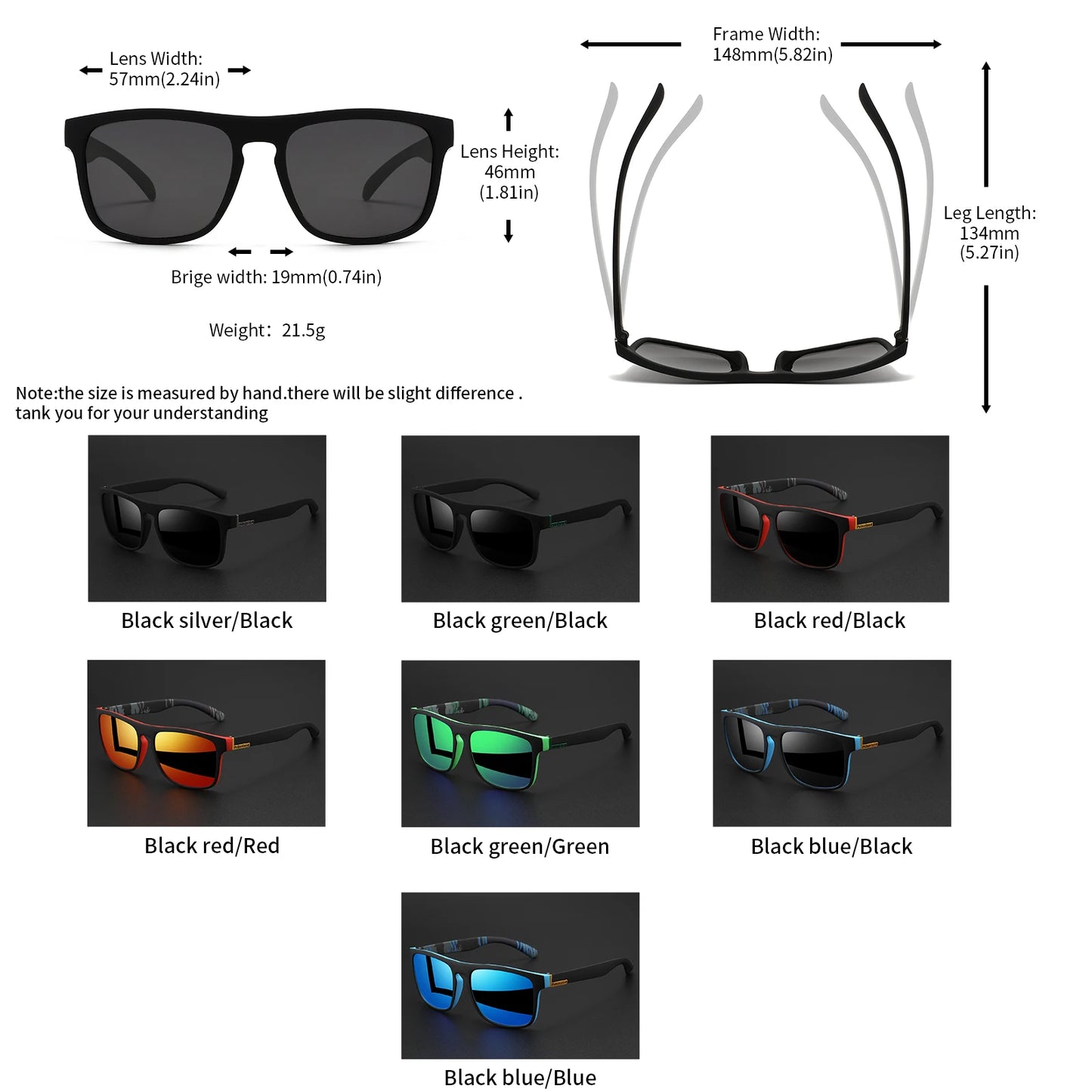 Polarized Sports Sunglasses With UV400 Lightweight Frame For Outdoor Activities