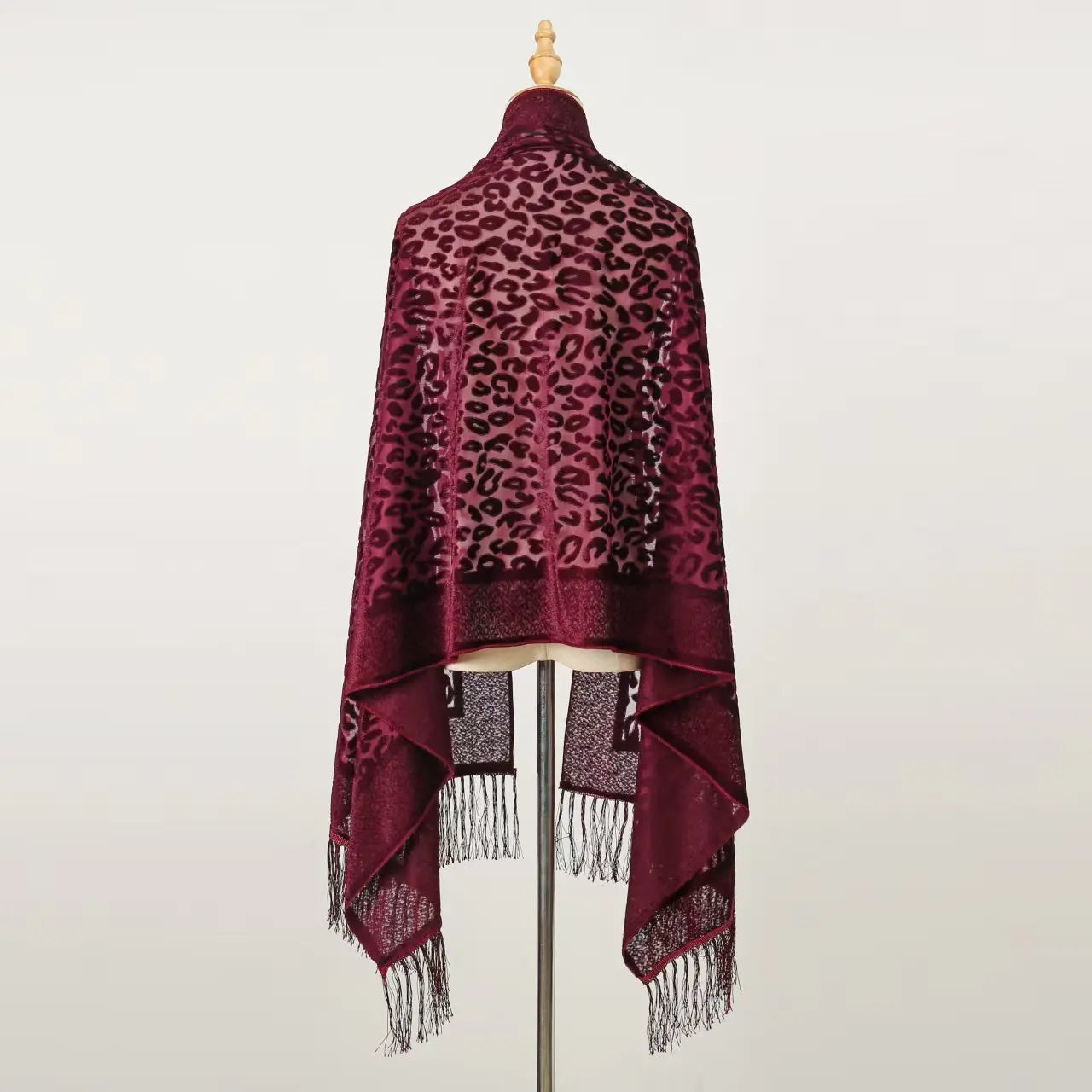 Women's Floral Lace Silk Scarf With Elegant Gradient Fashion Design Style