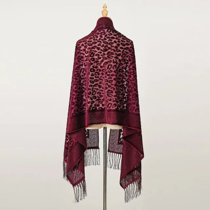 Women's Floral Lace Silk Scarf With Elegant Gradient Fashion Design Style