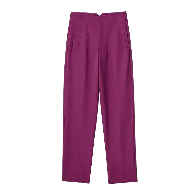 Women's High Waist Office Pants With Formal Pencil Trouser Fashion Style