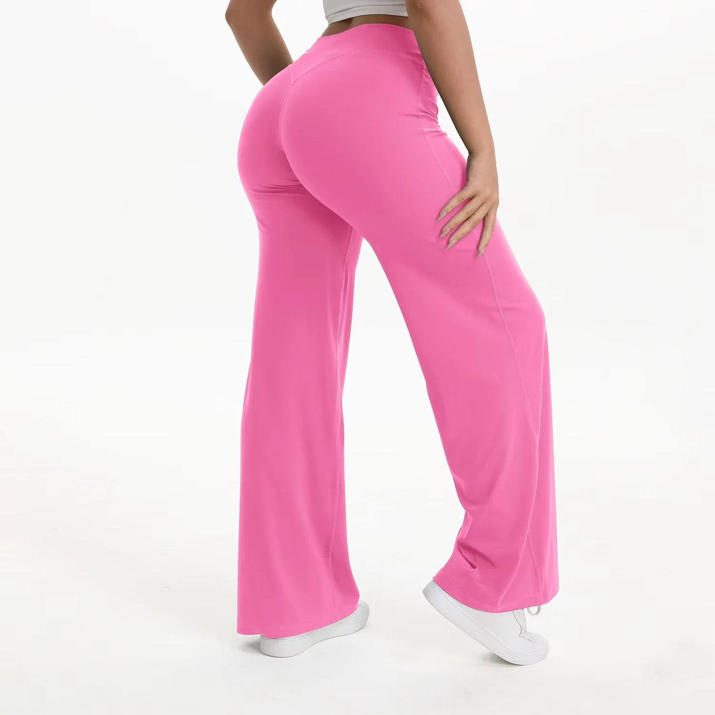 SoftMotion Straight Leg Yoga Pants With Mid Waist Comfortable Sportswear Design