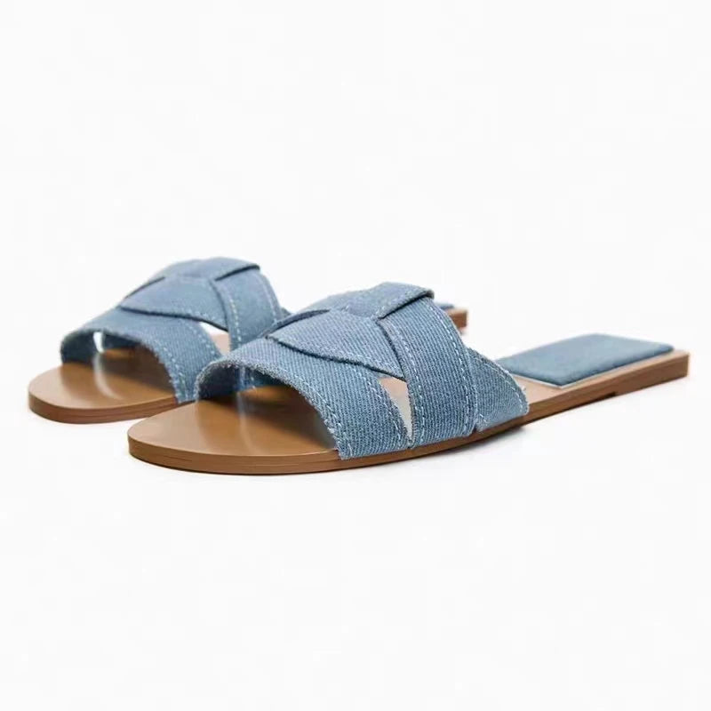 Women's Summer Fashion Slippers With Solid Color Comfortable Stylish Design Features
