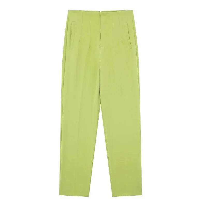 Women's High Waist Office Pants With Formal Pencil Trouser Fashion Style